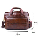 Aetoo Genuine Leather Genuine Leather Laptop Bag Handbags Cowhide Men Crossbody Bag Men'S Travel