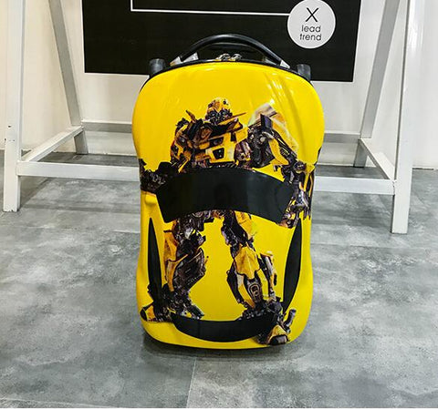 2018  New Cartoon Rolling  Luggage  6D Animals  18 Inch Children Suitcase/ Abs Pc Travel Trolley