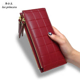 Lee Princess Wallet For Girls Phone With Double Zipper Coin Purse Holders Money Bag Ladies Purse