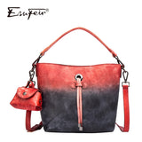 2018 Esufeir Cow Leather Women Handbag Vintage Design Brand Bag Women Shoulder Bag Leather High
