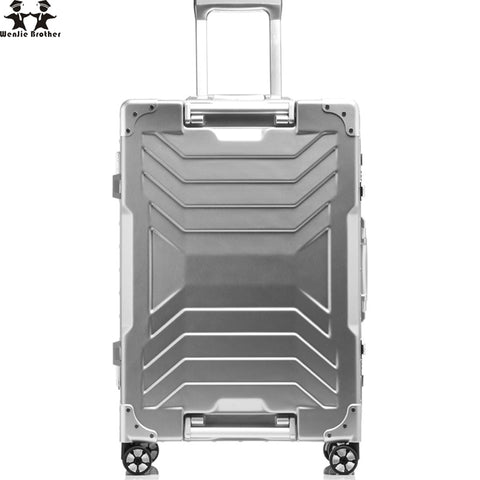 Wenjie Brother 20Inch Aluminium Frame Rolling Luggage Trolley Travel Case Universal Wheel