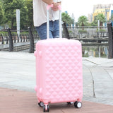 Women Luggage Bag Set,Diamond Pattern Suitcase With Handbag,Fashion Rolling Travel Box,Universal