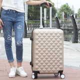 Women Luggage Bag Set,Diamond Pattern Suitcase With Handbag,Fashion Rolling Travel Box,Universal