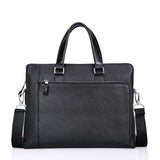 100% Guarantee Natural Genuine Leather Briefcase First Layer Cow Leather Zipper Men Handbag Fashion