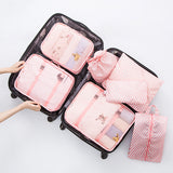 Bakingchef 7Pcs/Set Travel Storage Bags Shoes Woman Clothes Toiletry Organizer Waterproof Luggage