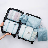 Bakingchef 7Pcs/Set Travel Storage Bags Shoes Woman Clothes Toiletry Organizer Waterproof Luggage
