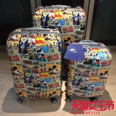 Travel Tale Pc 20/24/28 Inchesa Cartoon Mouse Rolling Luggage Spinner Brand High Quality Travel