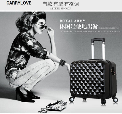 Carrylove Business Luggage Series 17 Inch Size Boarding Fashion Abs Rolling Luggage Spinner Brand
