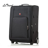 Letrend Classic Rolling Luggage Spinner Fashion High-Grade Wheel Suitcase Oxford Trolley Men