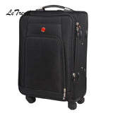 Letrend Classic Rolling Luggage Spinner Fashion High-Grade Wheel Suitcase Oxford Trolley Men