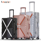 Aluminum Frame Rolling Luggage Suitcase Bag,Multiwheel Trolley Case,Spinner Nniversal Wheel