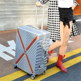 Aluminum Frame Rolling Luggage Suitcase Bag,Multiwheel Trolley Case,Spinner Nniversal Wheel