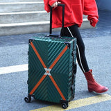 Aluminum Frame Rolling Luggage Suitcase Bag,Multiwheel Trolley Case,Spinner Nniversal Wheel