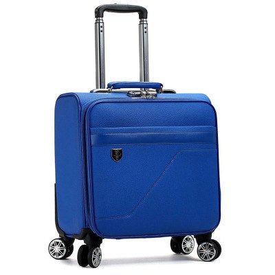 Letrend Pu Leather Women Rolling Luggage Spinner 16 Inch Carry On Trolley Travel Bag Women'S