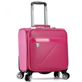 Letrend Pu Leather Women Rolling Luggage Spinner 16 Inch Carry On Trolley Travel Bag Women'S