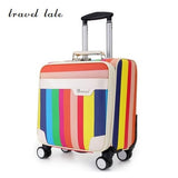 Travel Tale The Colours Of The Rainbow Pu 18"  Rolling Luggage Spinner Brand Travel Suitcase