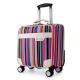 Travel Tale The Colours Of The Rainbow Pu 18"  Rolling Luggage Spinner Brand Travel Suitcase