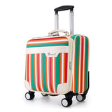 Travel Tale The Colours Of The Rainbow Pu 18"  Rolling Luggage Spinner Brand Travel Suitcase