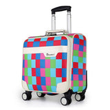 Travel Tale The Colours Of The Rainbow Pu 18"  Rolling Luggage Spinner Brand Travel Suitcase