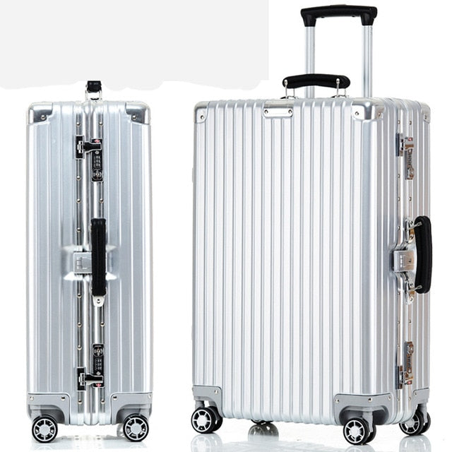 Metal Wrap Angle Pc Koffer Suitcase With Wheels 20"24"26"29"Travel Trolley Case Hardside Rolling