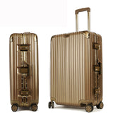 Metal Wrap Angle Pc Koffer Suitcase With Wheels 20"24"26"29"Travel Trolley Case Hardside Rolling