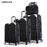 Carrylove Fashion Luggage Series 20/24/28 Inch Pc Handbag And  Rolling Luggage Spinner Brand Travel