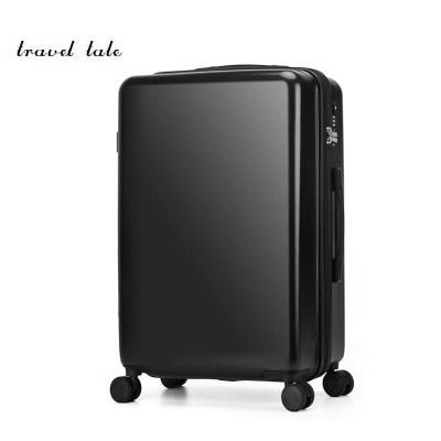 Pure Color  Fashion  High Quality  20/24 Inches Abs+Pc Rolling Luggage Spinner Travel Suitcase