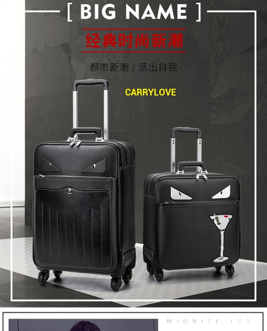 Carrylove Fashion Cartoon Series 16/20/24 Inch Creativity Pu Rolling Luggage Spinner Brand Travel
