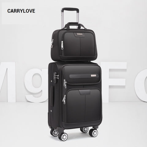 Carrylove Business Leisure  20/22/24 Inch Oxford Handbag And Rolling Luggage Spinner Brand Travel