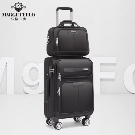 Carrylove Business Leisure  20/22/24 Inch Oxford Handbag And Rolling Luggage Spinner Brand Travel