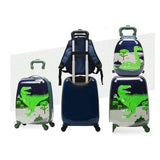 18" Kids Luggage Set Cartoon Animal Rolling Spinner Luggage Children Suitcases Wheel Trolley Travel