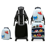 18" Kids Luggage Set Cartoon Animal Rolling Spinner Luggage Children Suitcases Wheel Trolley Travel