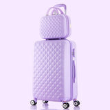 Wholesale!14 24Inch(2 Pieces/Set) Pink Purple Yellow Mint Green Diamond Type Abs Hardside Case