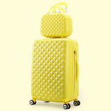 Wholesale!14 24Inch(2 Pieces/Set) Pink Purple Yellow Mint Green Diamond Type Abs Hardside Case