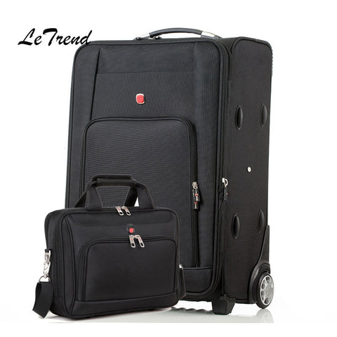 Letrend Oxford Rolling Luggage Set Casters Suitcases Wheel Men Multifunction Trolley Travel Bag
