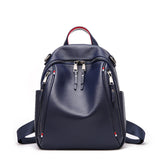 New Genuine Leather Travel Backpack British Women Female Rucksack Leisure Student School Bag Soft