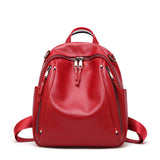 New Genuine Leather Travel Backpack British Women Female Rucksack Leisure Student School Bag Soft