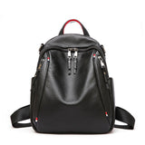 New Genuine Leather Travel Backpack British Women Female Rucksack Leisure Student School Bag Soft