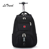 Letrend Business Oxford Travel Bag Men Large Capacity Backpack Women Rolling Luggage Trolley Case