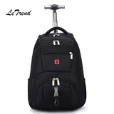 Letrend Business Oxford Travel Bag Men Large Capacity Backpack Women Rolling Luggage Trolley Case