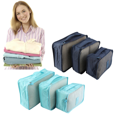 6Pcs/Set Waterproof Clothes Storage Bag Packing Cube Travel Luggage Organizer Cheap Price Drop