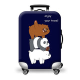 Luggage Cover Protecting Suitcase Blue Elastic Cute Panda Pattern Luggage Protector For 18-31