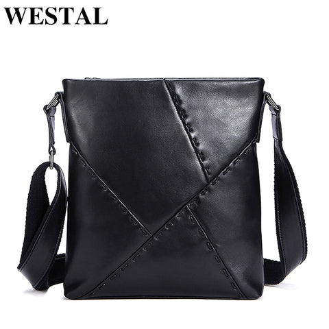 Westal Crossbody Bags Casual Men'S Bags Male Genuine Leather Shoulder Messenger Bag Men Leather