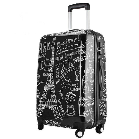 Couples Graffiti Board Chassis 20-Inch Trolley Caster Women Suitcase Wheels Rolling Luggage