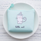 Etya High Quality Brand Wallet Women Animal Picture Cat Small Purse Pu Leather Wallet Female Zipper