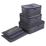 6Pcs/Set Travel Organizer Storage Bags Portable Luggage Organizer Clothes Tidy Pouch Suitcase