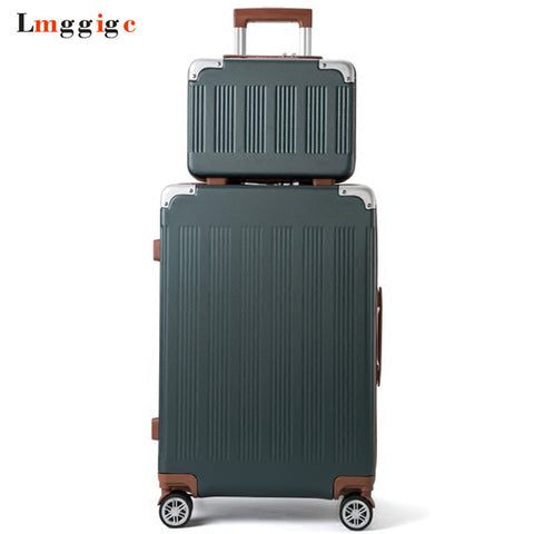 New Rolling Suitcase Bag Set,Travel Luggage With Handbag ,Women Trolley Case With Wheel, Abs