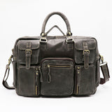 Brand Classic 16' Genuine Leather Business Briefcase Portfolio Men'S Handbag Cross Body Shoulder