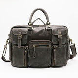 Brand Classic 16' Genuine Leather Business Briefcase Portfolio Men'S Handbag Cross Body Shoulder