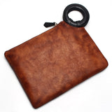 Fashion Men Clutch Genuine Leather Women Handbag Casual Hasp Envelope Bag Business Male Messenger